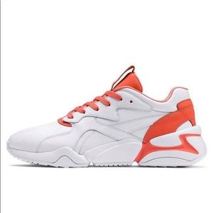 Puma Nova Leather Coral Lace-Up Sneakers Sporty Athleisure 90’s  Inspired